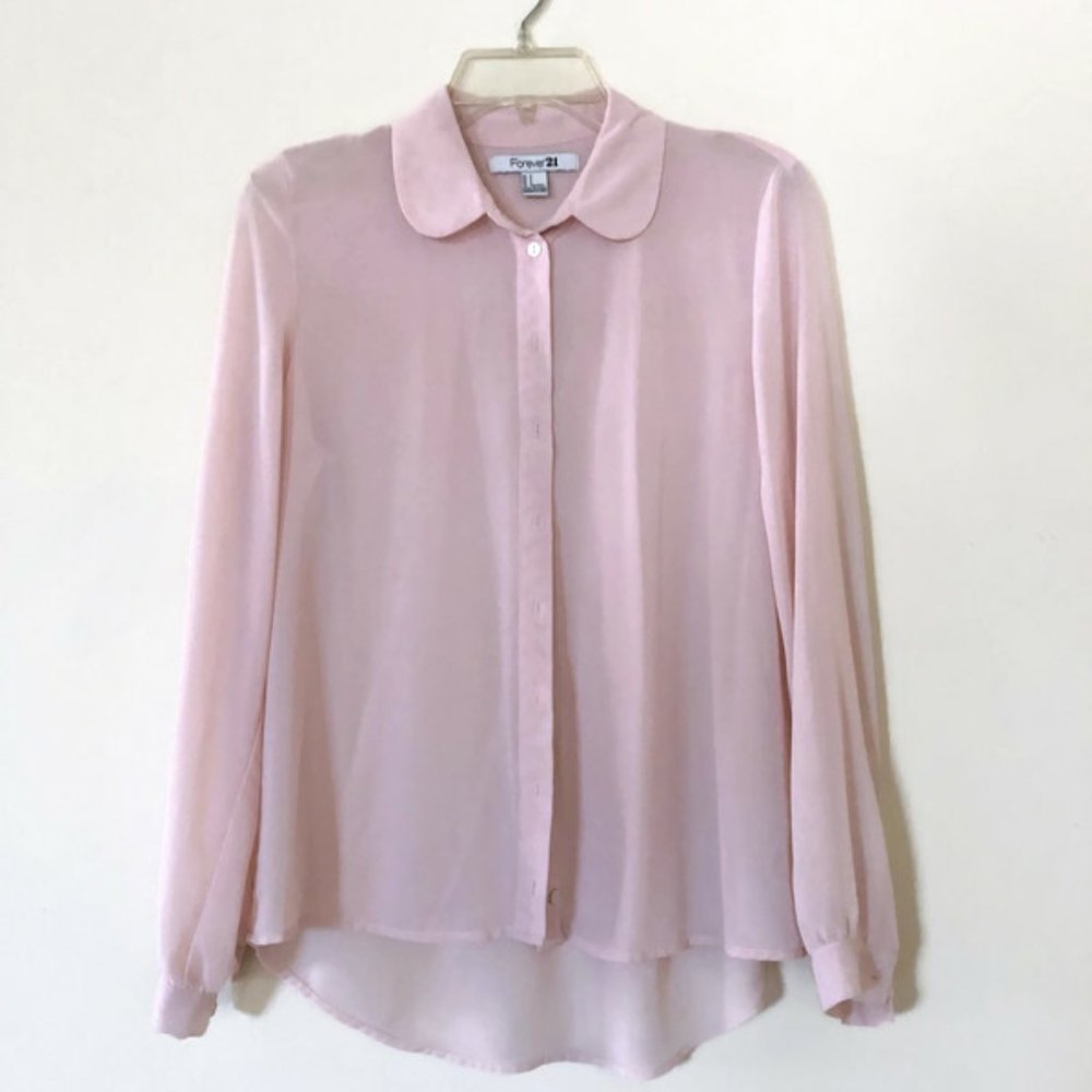 Blush colored blouse, Botton down shirt